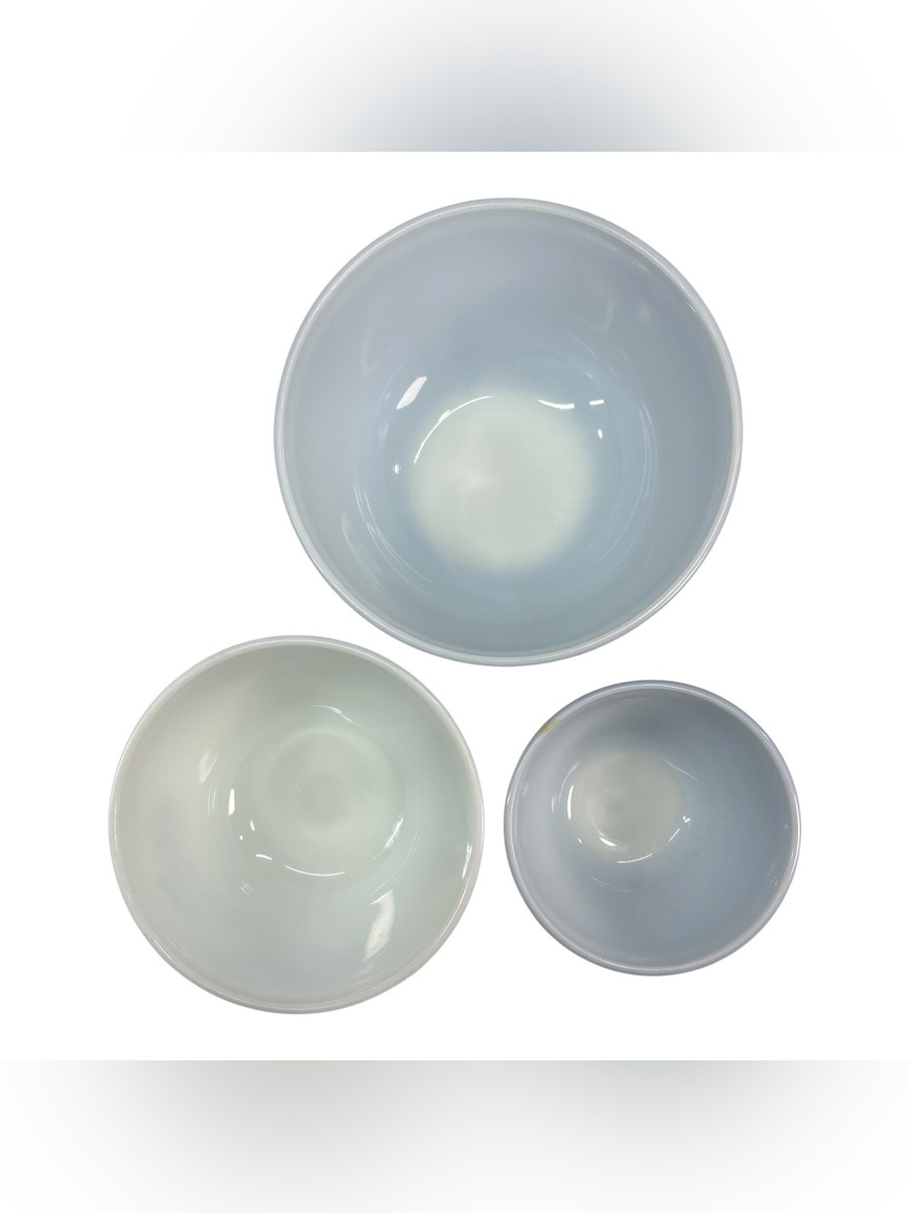 Vintage Pyrex Blue Colonial Mist Nesting Mixing Bowls – Set of 3 - 401,402,403 - Picture 7 of 7